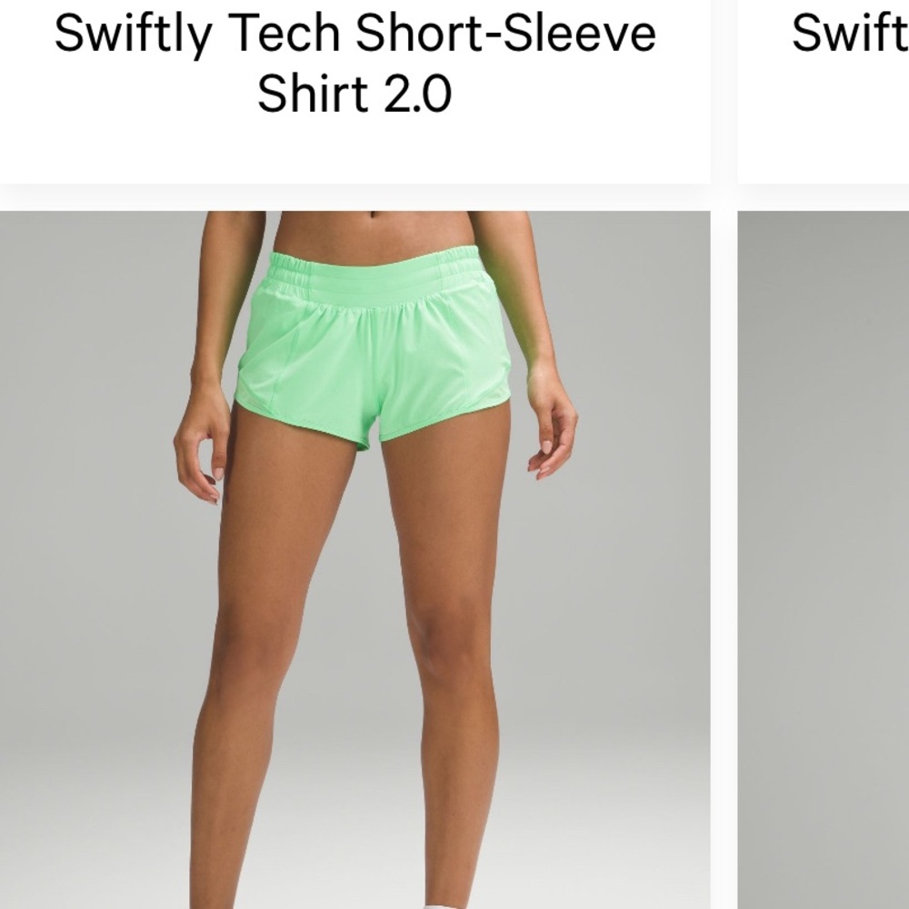Lululemon hottie hot neon green shorts - 2.5 inch length